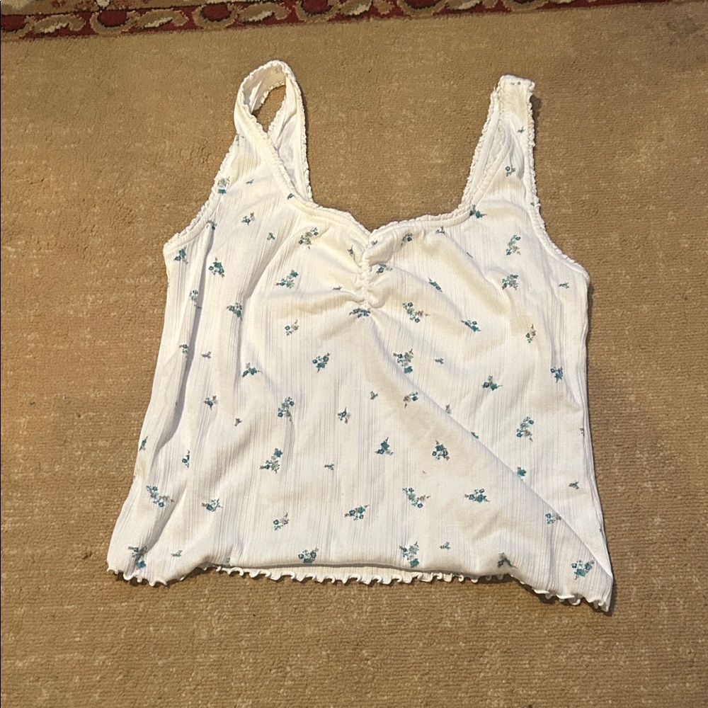 Old Navy White and Blue Floral Camisole